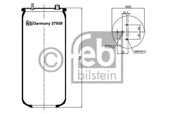 Кожух пневматической рессоры FEBI BILSTEIN 37908