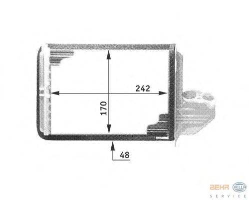 Теплообменник, отопление салона BEHR HELLA SERVICE 8FH351311661