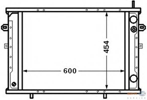 Радиатор, охлаждение двигателя BEHR HELLA SERVICE 8MK 376 705-661