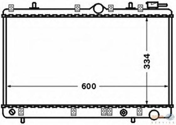 Радиатор, охлаждение двигателя BEHR HELLA SERVICE 8MK 376 768-441