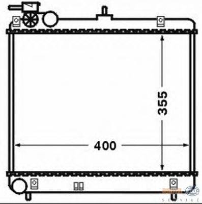 Радиатор, охлаждение двигателя BEHR HELLA SERVICE 8MK 376 768-491