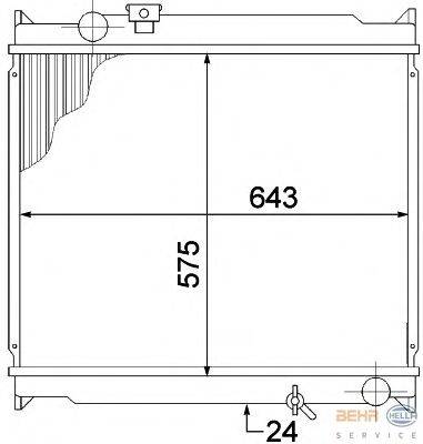 Радиатор, охлаждение двигателя BEHR HELLA SERVICE 8MK 376 773-391