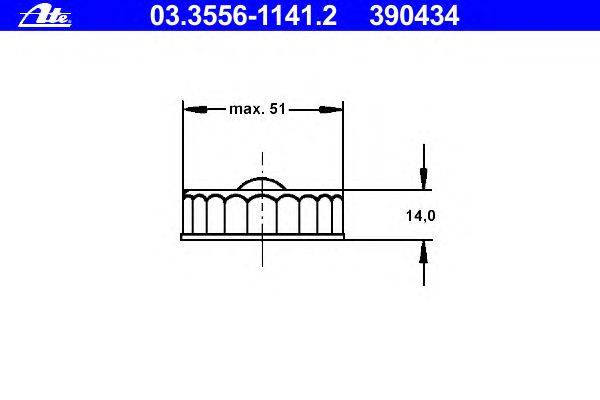 Крышка, бачок тормозной жидкости ATE 390434