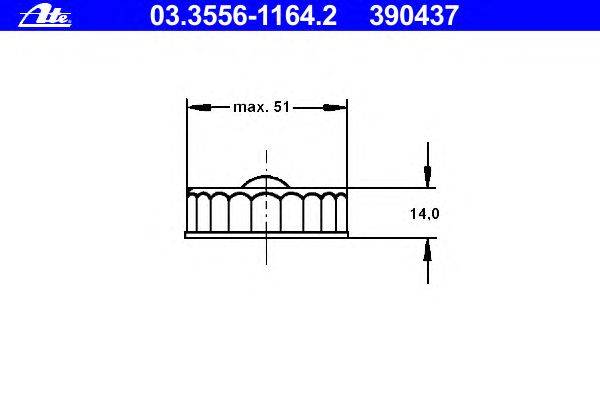 Крышка, бачок тормозной жидкости ATE 03.3556-1164.2