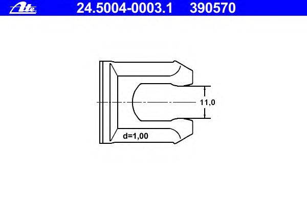 Кронштейн, тормозной шланг ATE 390570