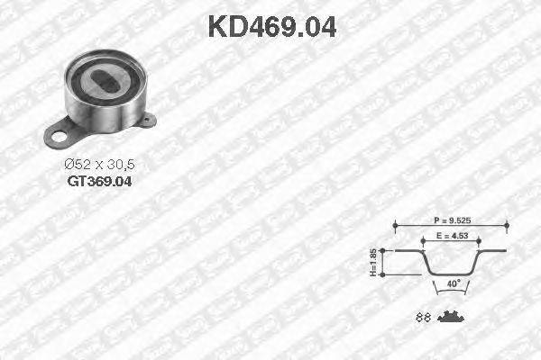 Комплект ремня ГРМ SNR KD469.04