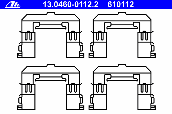 Комплектующие, колодки дискового тормоза ATE 13.0460-0112.2
