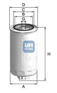 Топливный фильтр UFI 24.312.00