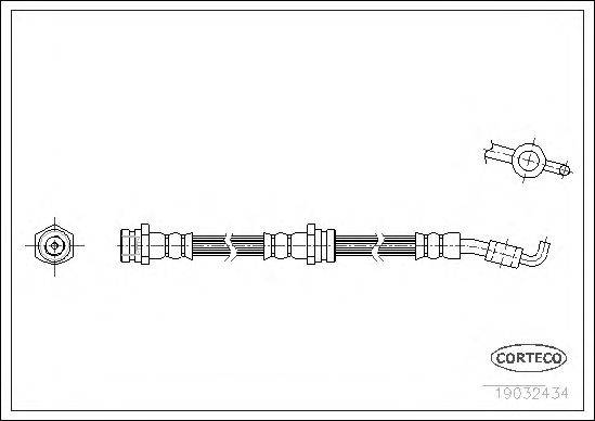 Тормозной шланг CORTECO 19032434