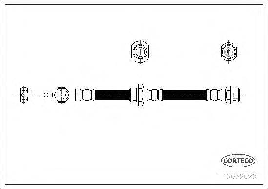 Тормозной шланг CORTECO 19032620