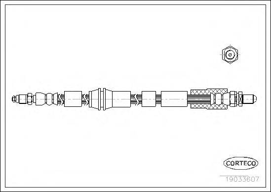 Тормозной шланг CORTECO 19033607