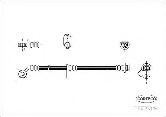 Тормозной шланг CORTECO 19033496