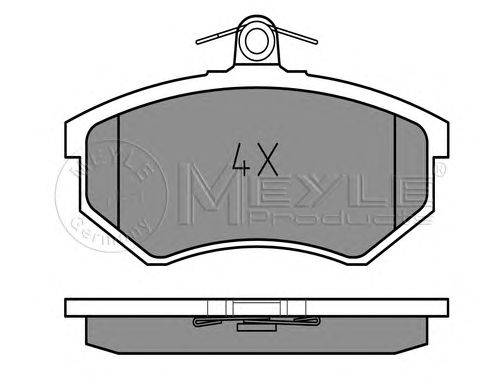 Комплект тормозных колодок, дисковый тормоз MEYLE 0252066916