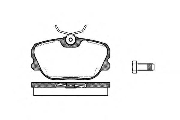 Комплект тормозных колодок, дисковый тормоз ROADHOUSE 21010
