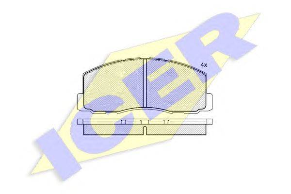 Комплект тормозных колодок, дисковый тормоз ICER 180602