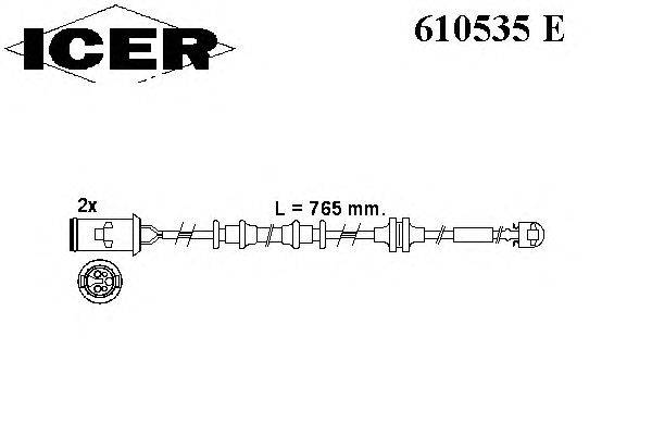 Сигнализатор, износ тормозных колодок ICER 610535 E