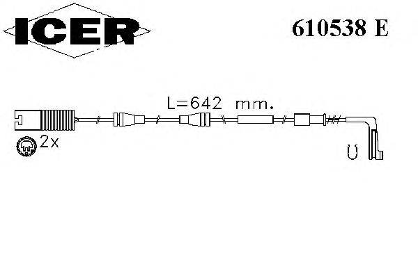 Сигнализатор, износ тормозных колодок ICER 610538 E