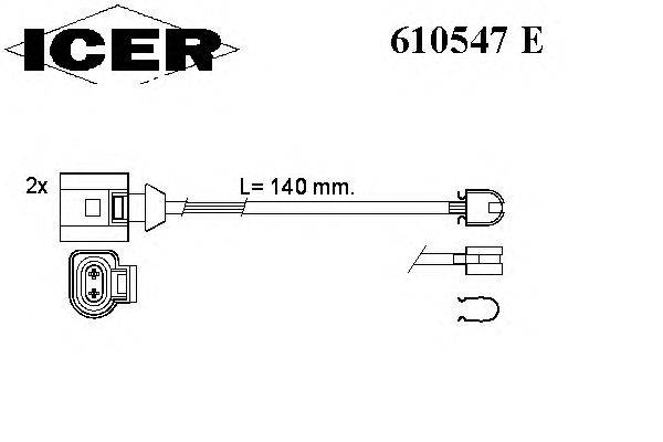 Сигнализатор, износ тормозных колодок ICER 610547E