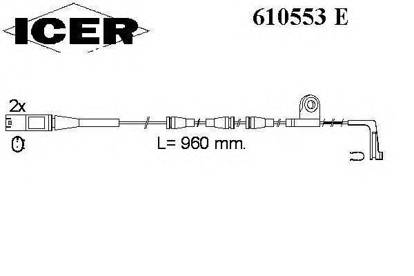 Сигнализатор, износ тормозных колодок ICER 610553 E