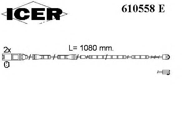 Сигнализатор, износ тормозных колодок ICER 610558 E
