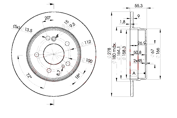 Тормозной диск ICER 78BD0412