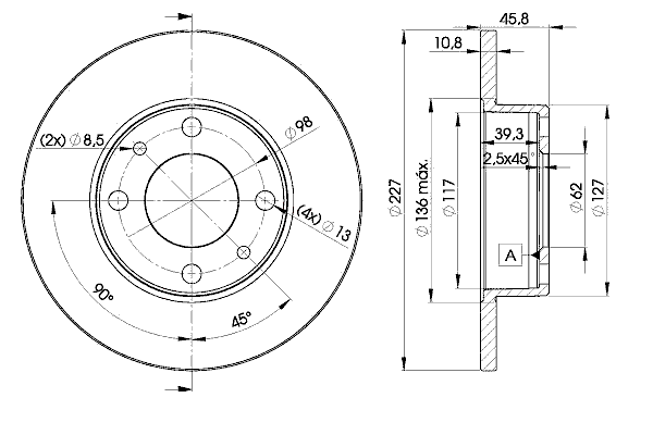 Тормозной диск ICER 78BD5812