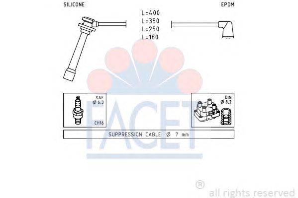 Комплект проводов зажигания FACET 47239