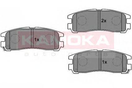 Комплект тормозных колодок, дисковый тормоз KAMOKA 1011606