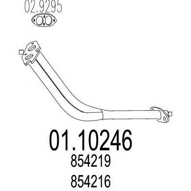 Труба выхлопного газа MTS 01.10246