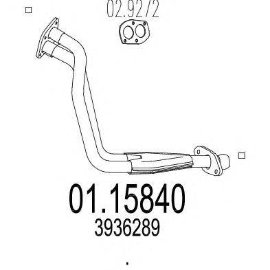 Труба выхлопного газа MTS 01.15840