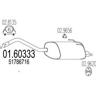 Глушитель выхлопных газов конечный MTS 01.60333