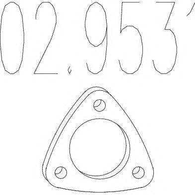 Прокладка, труба выхлопного газа MTS 02.9531