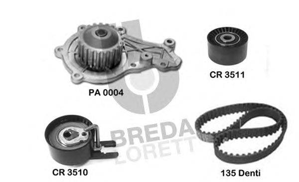 Водяной насос + комплект зубчатого ремня BREDA  LORETT KPA 0574A