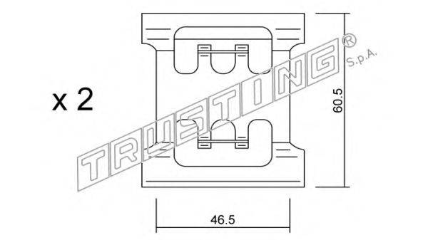 Комплектующие, колодки дискового тормоза TRUSTING KIT.064
