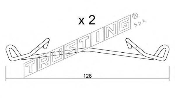 Комплектующие, колодки дискового тормоза TRUSTING KIT.106