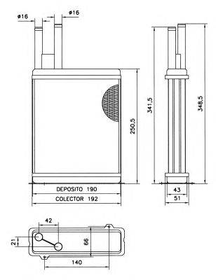 Теплообменник, отопление салона NRF 52066