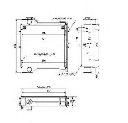 Радиатор, охлаждение двигателя NRF 52166