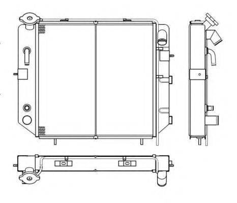 Радиатор, охлаждение двигателя NRF 52265