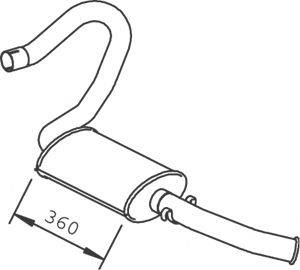Глушитель выхлопных газов конечный DINEX 33364