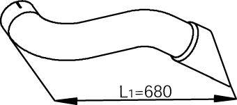Труба выхлопного газа DINEX 54205