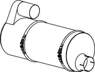Средний глушитель выхлопных газов DINEX 47323