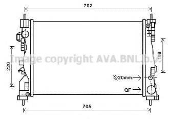 Радиатор, охлаждение двигателя AVA QUALITY COOLING AL2120