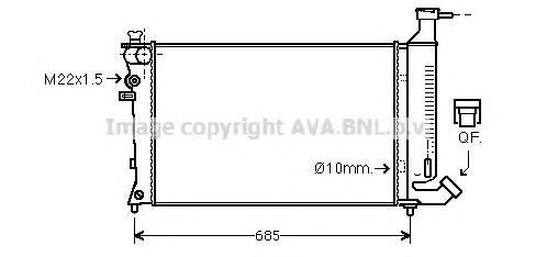 Радиатор, охлаждение двигателя AVA QUALITY COOLING CN2124