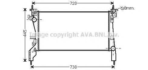 Радиатор, охлаждение двигателя AVA QUALITY COOLING CN2262