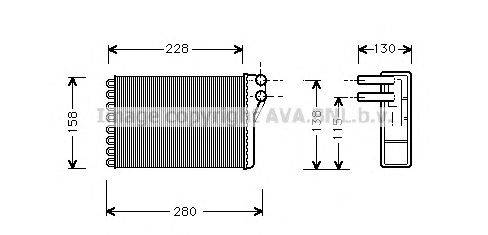 Теплообменник, отопление салона AVA QUALITY COOLING CR6047