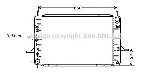 Радиатор, охлаждение двигателя AVA QUALITY COOLING FD2124