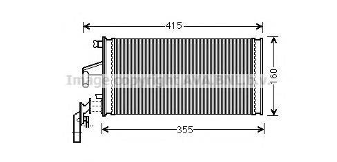 Теплообменник, отопление салона AVA QUALITY COOLING IV6096