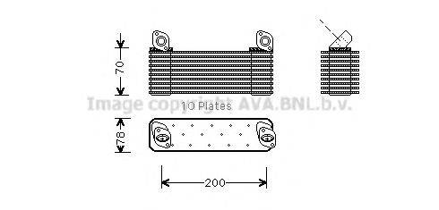 масляный радиатор, двигательное масло AVA QUALITY COOLING ME3001