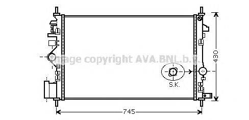 Радиатор, охлаждение двигателя AVA QUALITY COOLING OL2474