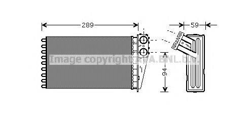 Теплообменник, отопление салона AVA QUALITY COOLING PEA6227